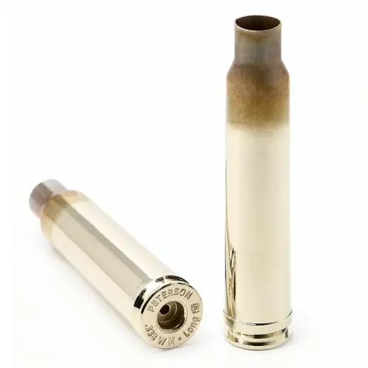 Nábojnice Peterson Match-Grade ráže .338 Winchester Magnum se žíhaným krčkem (50 ks). Vyrobené v USA s důrazem na přesnost, minimální výrobní odchylky a dlouhou životnost.